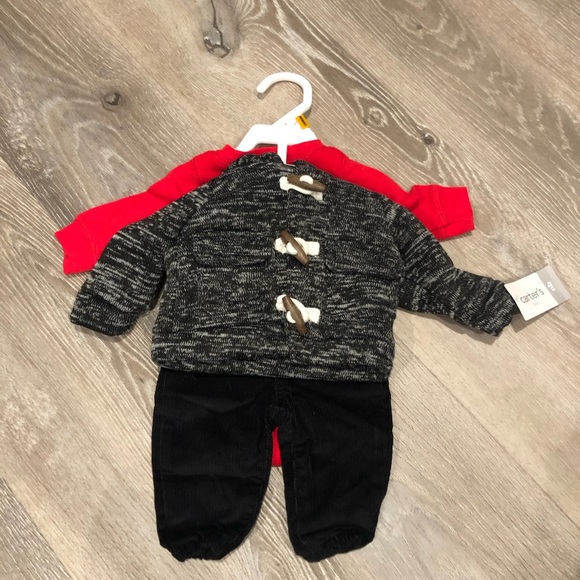 Carters Newborn 3 Piece Outfit (+ add’l jacket bonus!!!!) - Picture 2 of 8